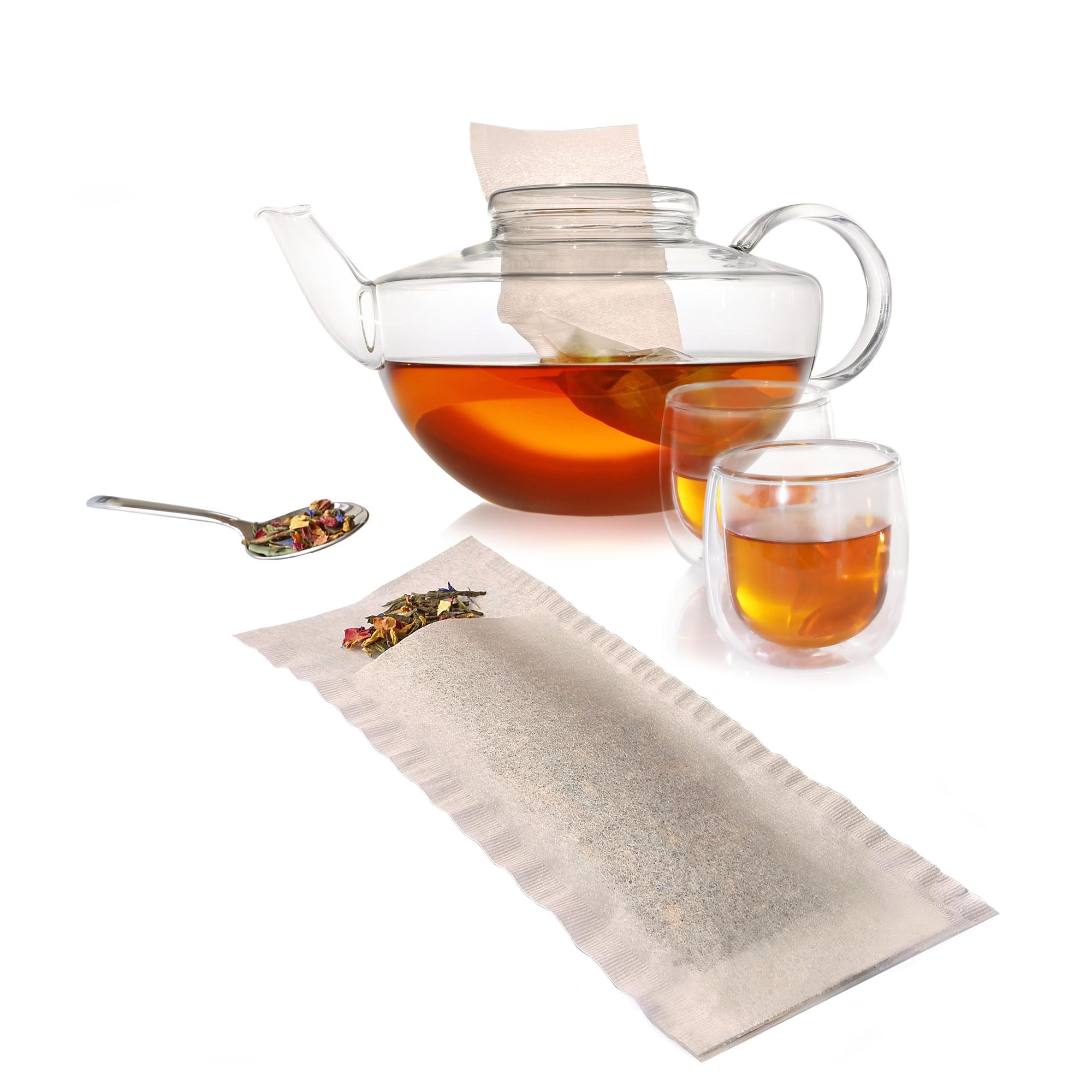 100 TEA FILTERS - Size (L) (unbleached)105 – finumus