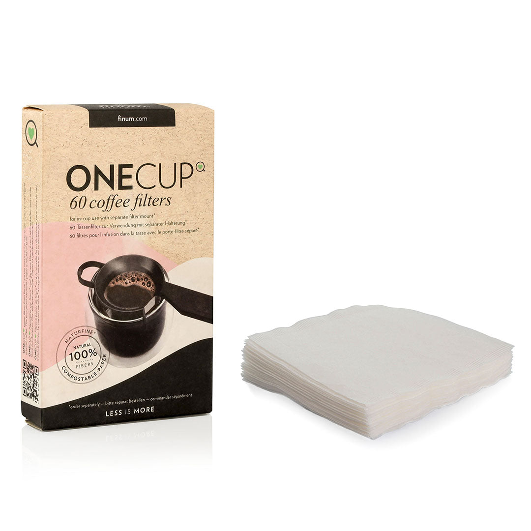 Set of 60 ONECUP Coffee Filters 1 Filter Mount 81 finumus