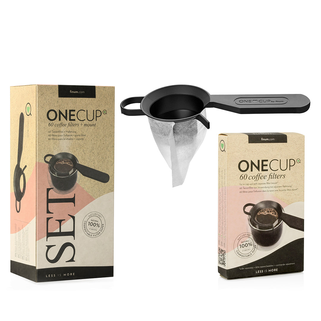 Set of 60 ONECUP Coffee Filters 1 Filter Mount 81 finumus
